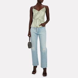 NWT L’AGENCE Chiara Silk Wrap Top